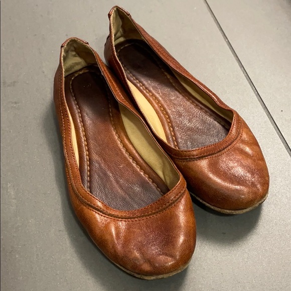 Frye Chestnut Leather Flats - Picture 3 of 9